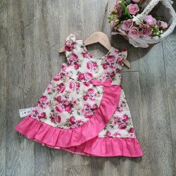 Váy hoa vạt bèo size 2-6  - v6035
